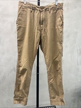 Men's Drawstring Chino Pants in Tan